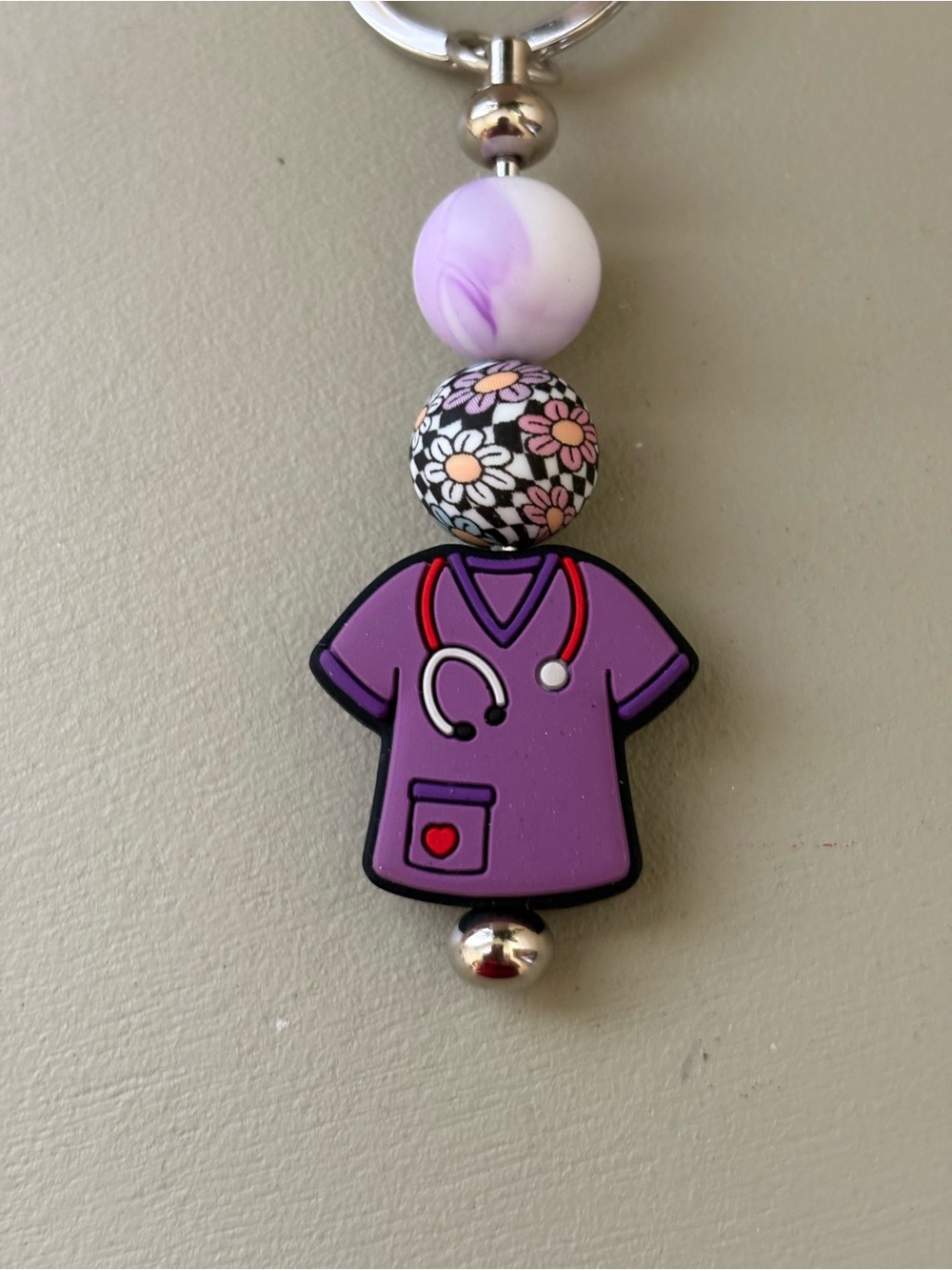Purple Nurse Scrub Keychain - Picture 3 of 5